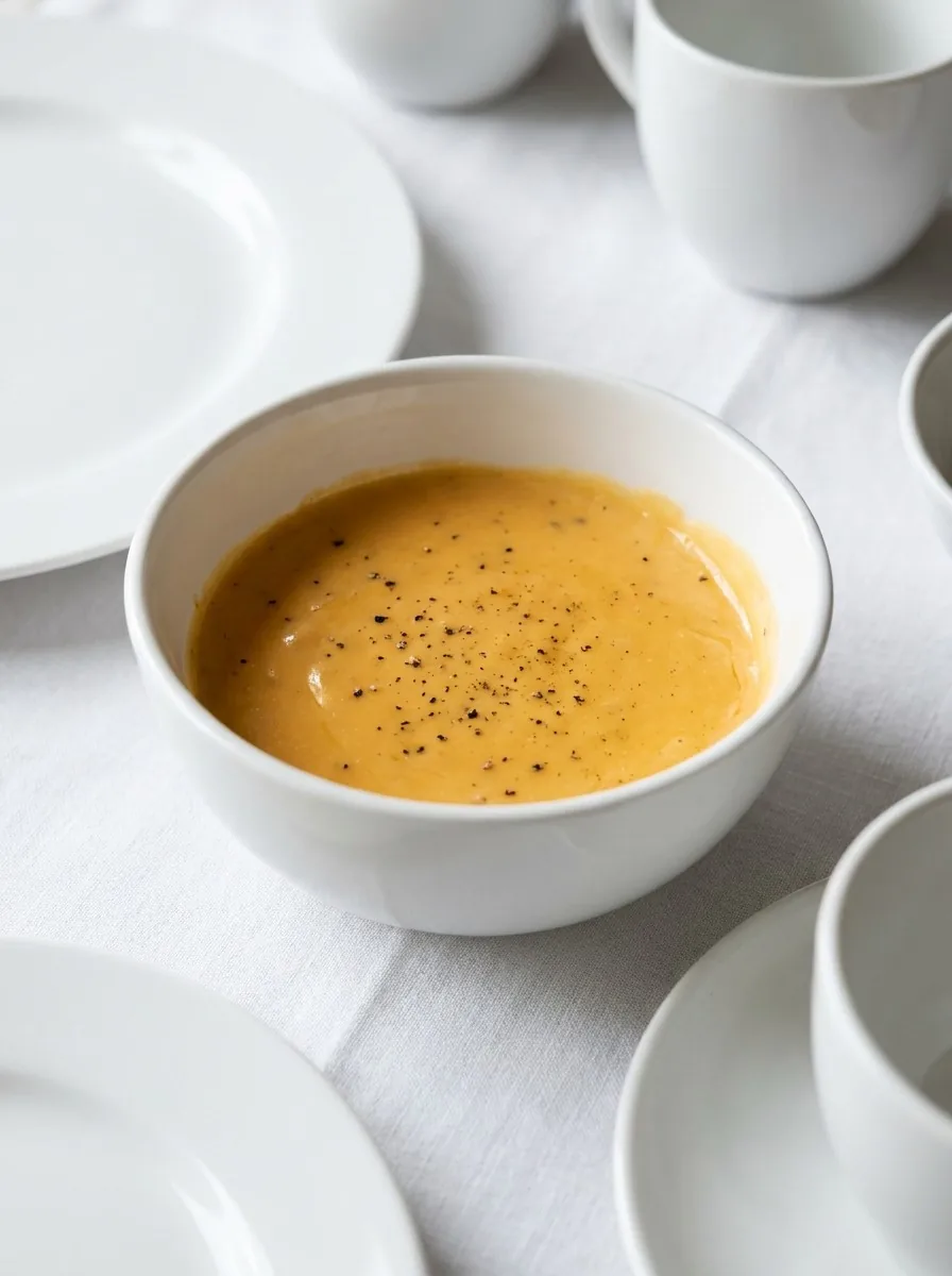 A bowl of warm cheddar cheese sauce served over pasta